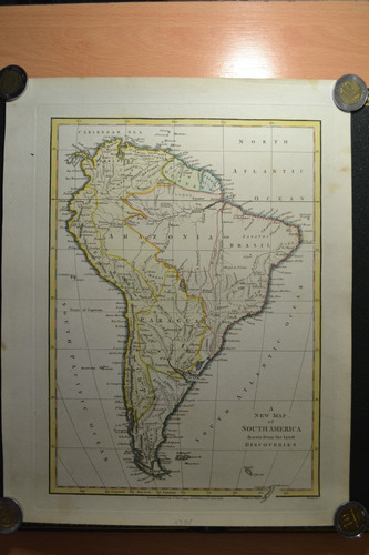 Antiguo Mapa De Sud America Año 1794