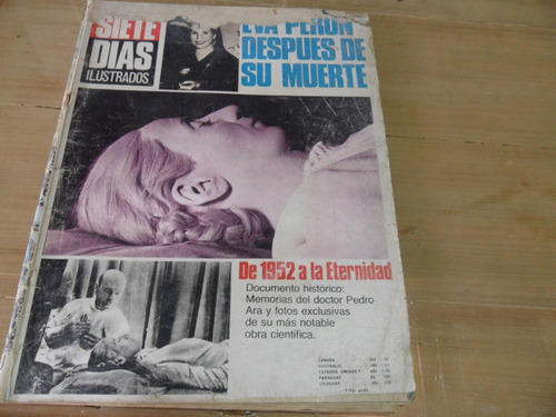 Revista Siete Dias Historico De 1974.eva Peron Despues De Su