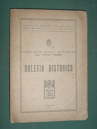 Boletin Historico Ejercito Uruguay 1951 Historia Deterioros