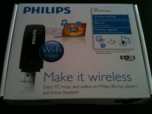 Adaptador Wireless Philips Wub1110 Na Caixa C/ Cabo Extensor