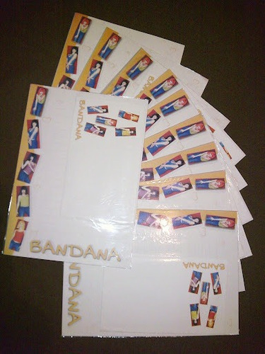 Papel Carta Sobres Rebelde Way Y Bandana Lote X 20 Bolsitas