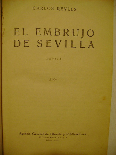 El Embrujo De Sevilla Carlos Reyles