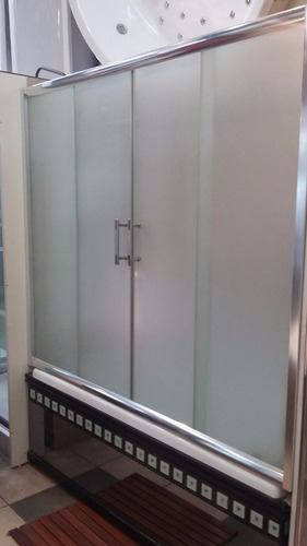 Imagen 3 de 10 de Mampara Baño Corrediza 150 X 150 Vidrio Esmerilado 18 Cuotas