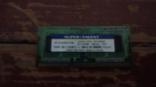 Memoria Sodimm Ddr3 1 Gb1333 Mhz Not, Net Super-talent