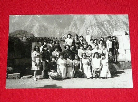 Fotografía Antigua Mujeres En Templo Machu Picchu Cusco