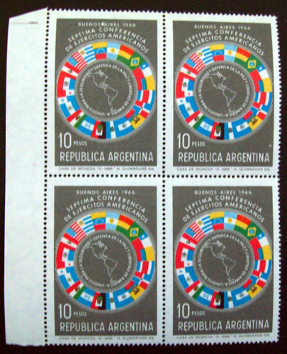 Argentina - Bloque X 4 Gj 1397 2 Errores Mint L0570