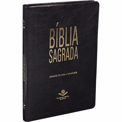 Bíblia Almeida Revista E Atualizada Ultrafina Luxo Preta