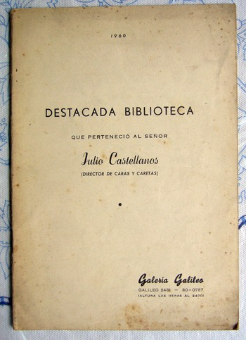 Catálogo De Biblioteca De Julio Castellanos