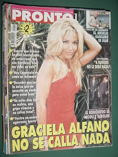 Revista Pronto 111 Graciela Alfano Silvia Peyrou Reina Reech
