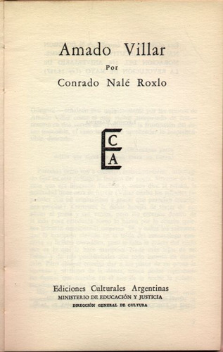 Amado Villar - Conrado Nalé Roxlo