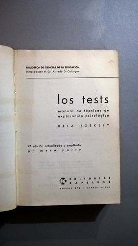 Los Tests - Exploración Psicológica - Székely