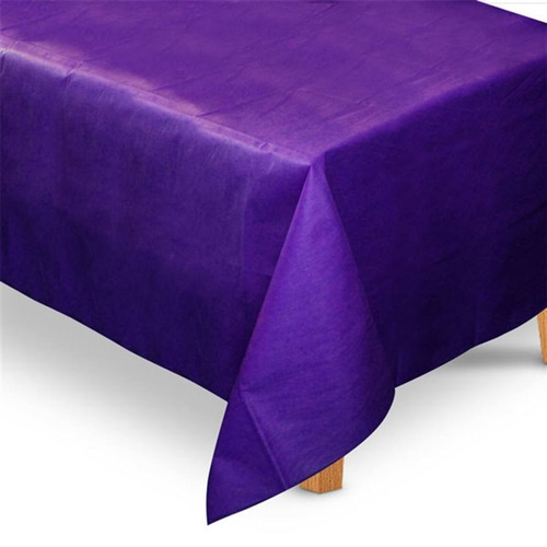 Toalha De Mesa Tnt Retangular Roxo 1,40m X 2,00m