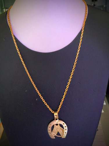 Lindo Colar C/pingente Ouro 18k-21.6gr. Rico E Maravilhoso.