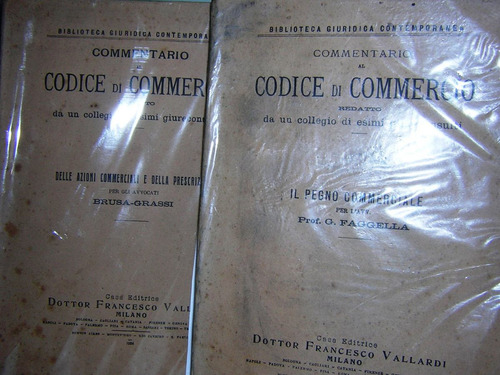 Commentario Al Codice Di Commercio-bensa;bonelli;brunetti;..