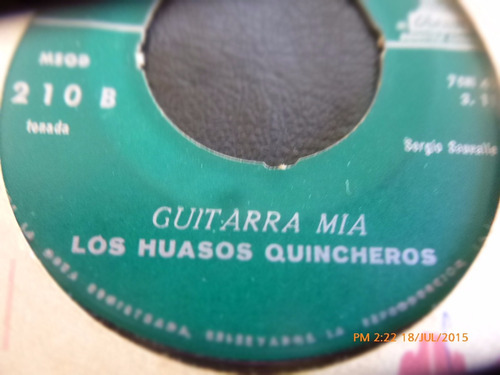 Vinilo Single De Los Huasos Quincheros -guitarra Mia  ( R89