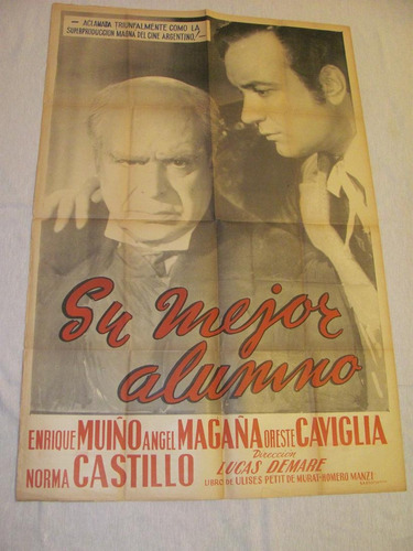 Afiche Antiguo  Con   Enrique  Muiño