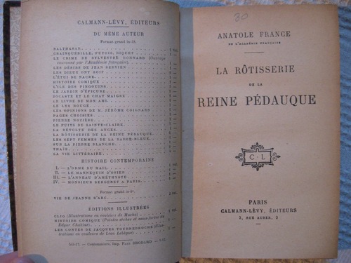 Anatole France - La Rôtisserie De La Reine Pédauque