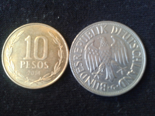 Alemania Federal 1 Mark Níquel 1960 Ceca G