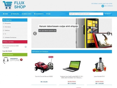 Loja Virtual Fluxshop Script Php Pagseguro Responsiva