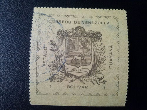 Filatelia Venezuela Estado De Guayana 1903 Variedad Escasa