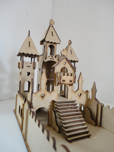 Imagen 6 de 6 de Castillo Cenicienta, Rompecabezas 3d En Madera Mdf