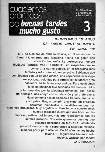 Buenas Tardes Mucho Gusto - Cuaderno Práctico Nº 3