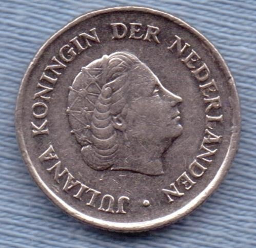 Imagen 2 de 2 de Holanda 25 Cents 1971 * Juliana I *