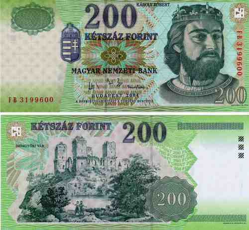 Billete De Hungria Año 2004 200 Forint Sin Circular