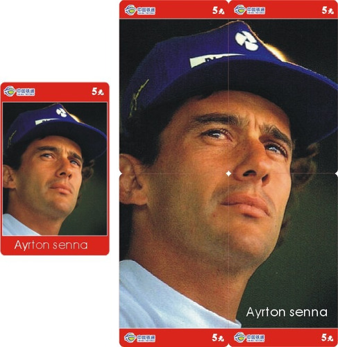 Ayrton Senna - 5 Rompecabezas Tarjetas Telefonicas Chinas L2