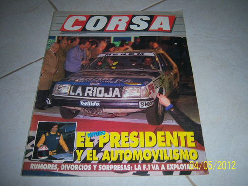 Revista Corsa Año 1989 Carlos Menem En El Rally  Con Renault