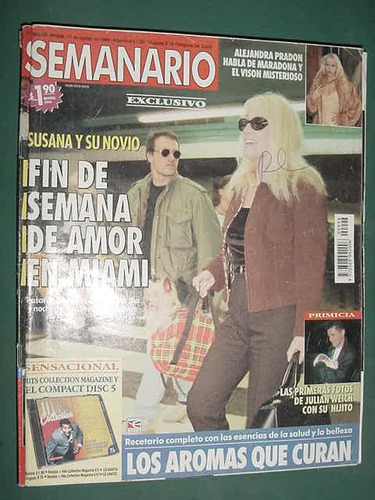 Revista Semanario 998 Susana Gimenez Pradon Maradona Weich