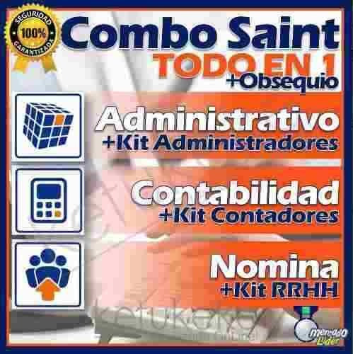 Kit Combo Software Administrativo Contabilidad Nomina Saint