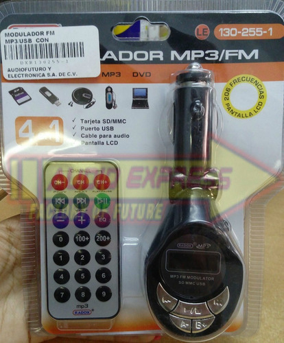 Modulador Fm Mp3/usb Con Control Remoto Dxr130255-1