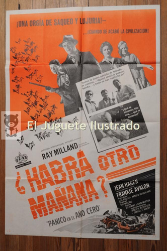 Panico Año Cero 1962 Ray Milland Afiche Cine Antiguo