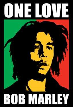 Musica Reggae - Bob Marley - One Love - Lámina 45 X 30 Cm.