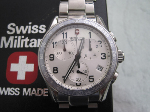 Victorinox Crono , Todo Em Aço , Caixa Com 40mm , Mov.quartz