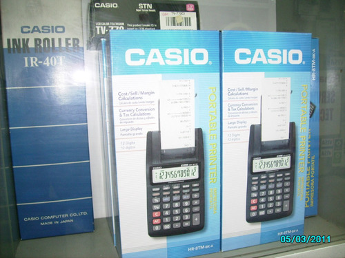 Calculadora Impresora Casio 12 Digitos Pantalla Grande Hr 8