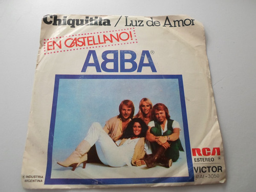 Abba - Chiquitita/luz De Amor Simple Argentino Con Tapa (d)