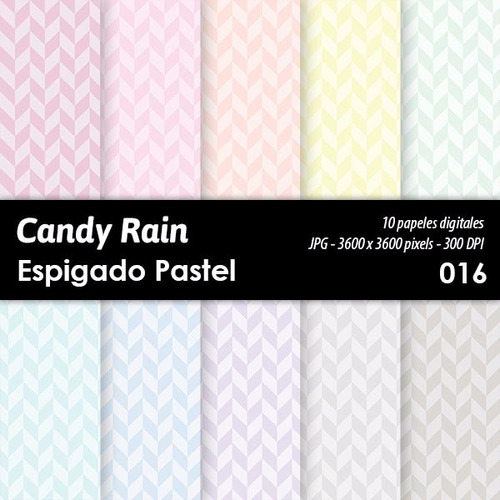 Kit Imprimible Candy Bar Fondos Diseños Espigado Pastel X 10