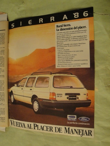 Publicidad Ford Sierra Rural Año 1986