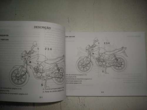 Novo Manual Moto Yamaha Factor Ybr 125 2011 2012 2013 E K Ed