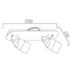Imagen 2 de 7 de Aplique 2 Luces De Pared Konus Gu10 + 2 Focos Led 7w Candil