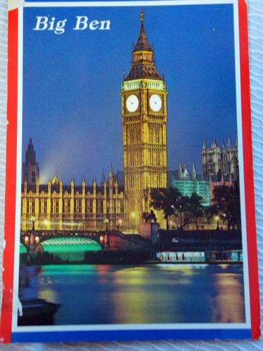 Cartão Postal Big Ben Inglaterra Circulado