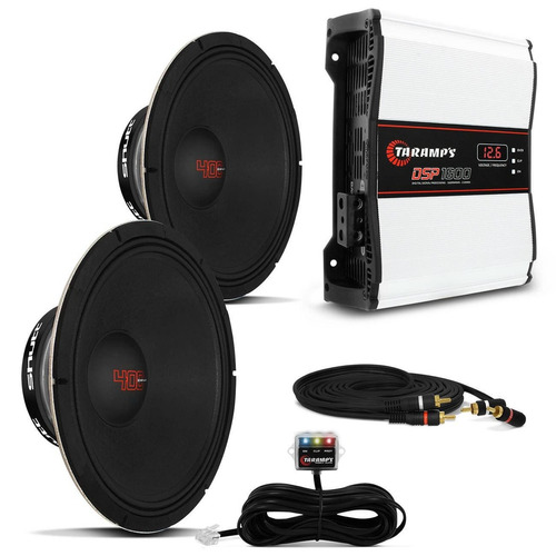 Kit Woofers Shutt Sh-12 + Módulo Taramps Dsp1600 + Rca