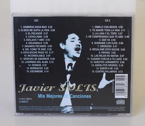 Javier Solis Cd Doble Mis Mejores 30 Canciones // Nuevo Javier Solis Cd Doble Mis Mejores 30 Canciones // Nuevo