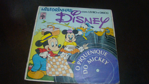 Compacto Vinil E Livro  O Piquenique Do Mickey