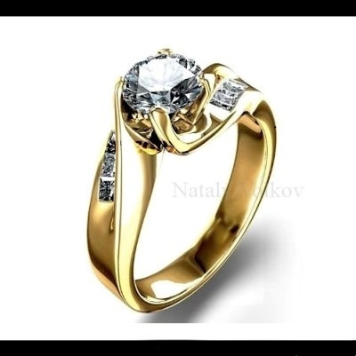 Anillo De Compromiso Con Diamante Natural .66ct En Oro 14k