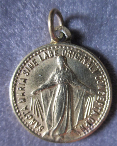 Medalla Antigua Religiosa Virgen Milagrosa