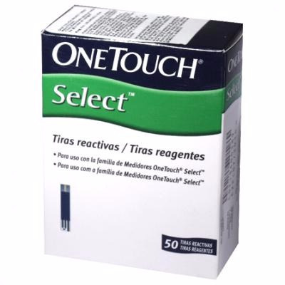 Tiras One Touch Select Caja Por 50 De Jhonson Y Jhonson