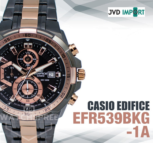Reloj Casio Edifice Cronógrafo Efr-539bkg-1av - Original